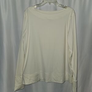 Exofficio Cream Long Sleeve Women's Top Size XL #cozy #travel #business Casual